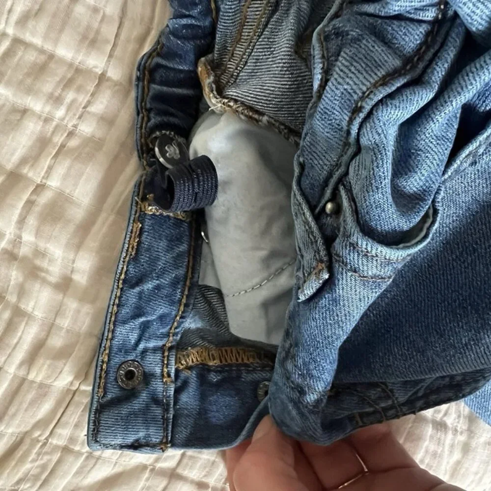 Boys Desigual Jeans sz 5/6‎ EU 110/116 Adjustable Waist Tiger Print Straight Leg